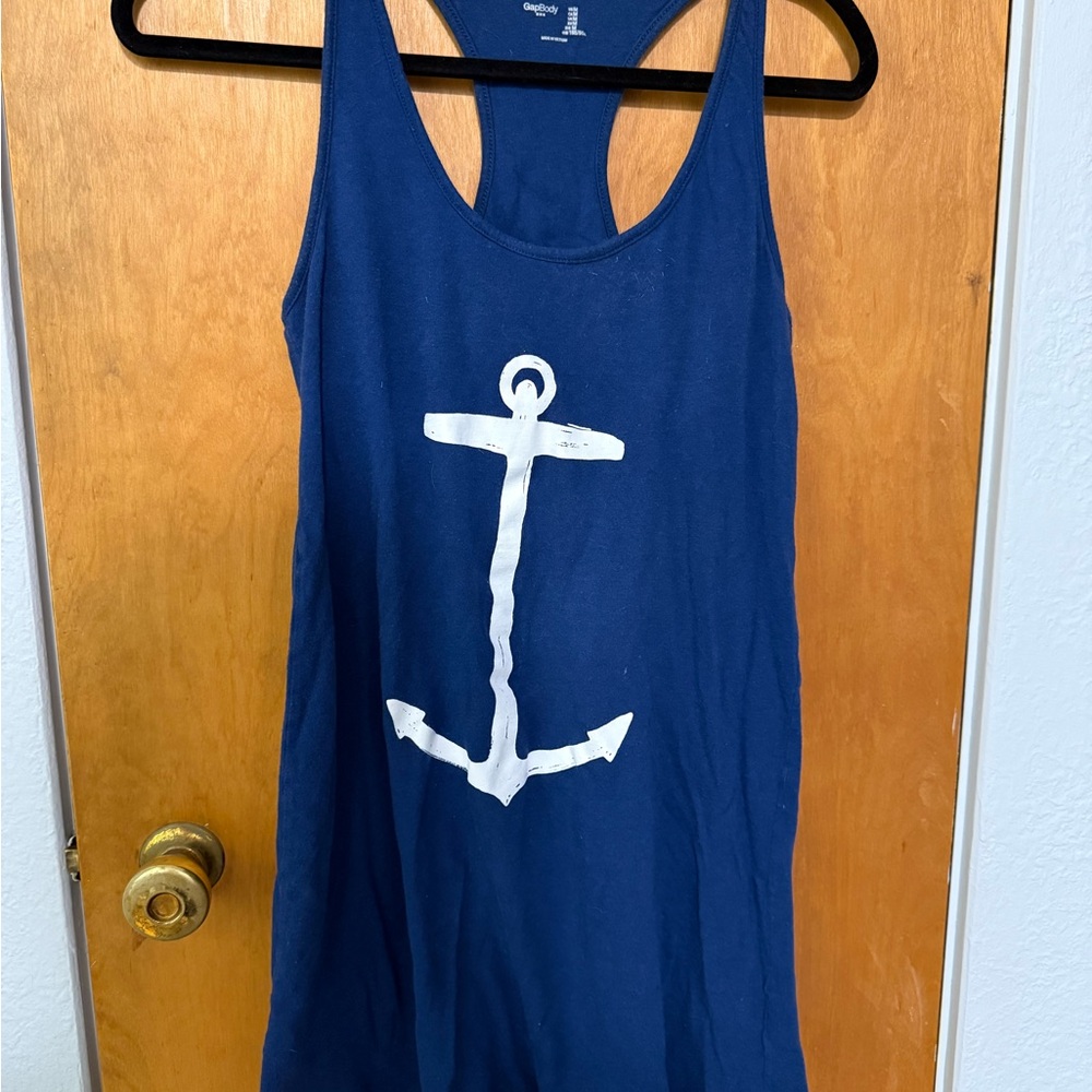Nautical Blue Anchor Pajama Tank